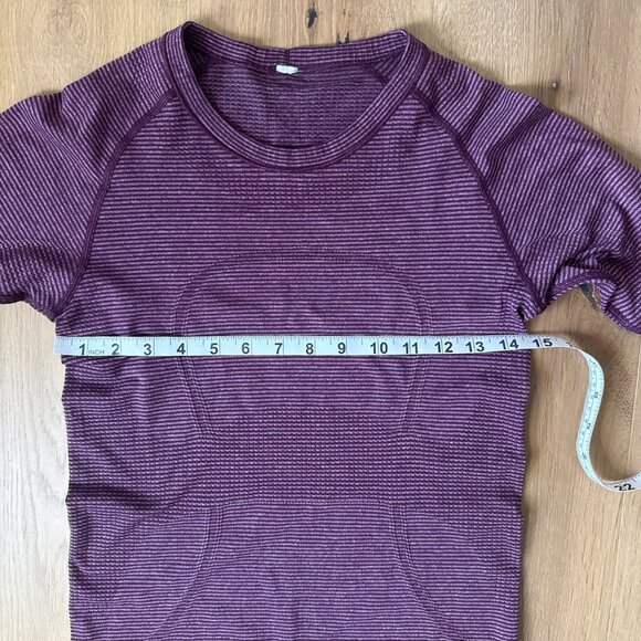 Lululemon Swiftly Tech Long Sleeve Crew – Tonka Stripe Heathered Plum - Picture 11 of 12